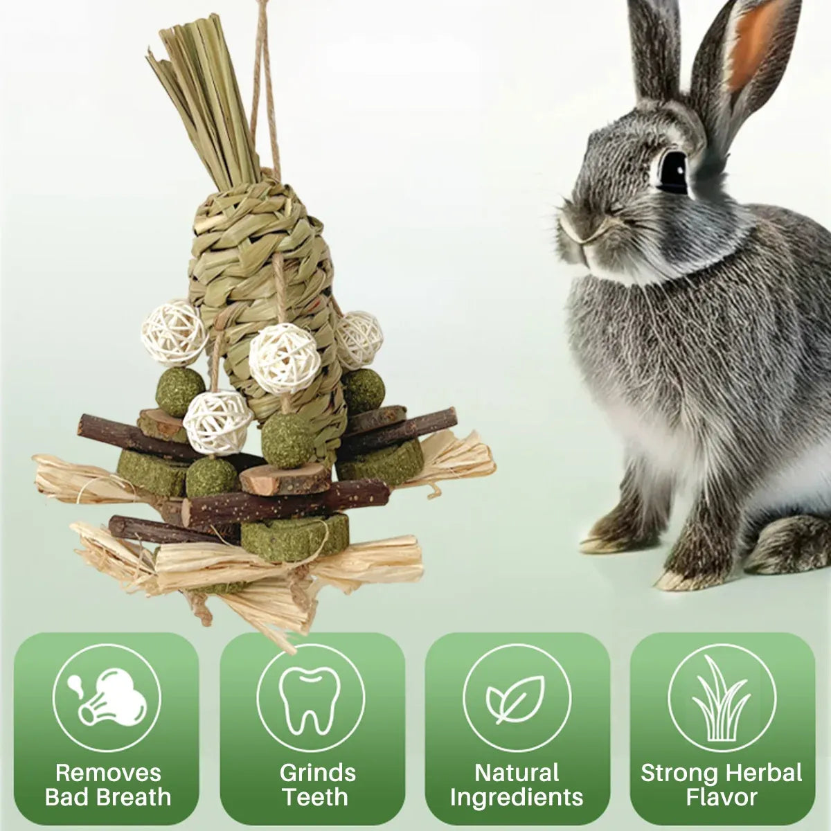 Rabbit Chinchilla Chew Toy Molar Toy Safe Non Toxic Promotes Dental Health