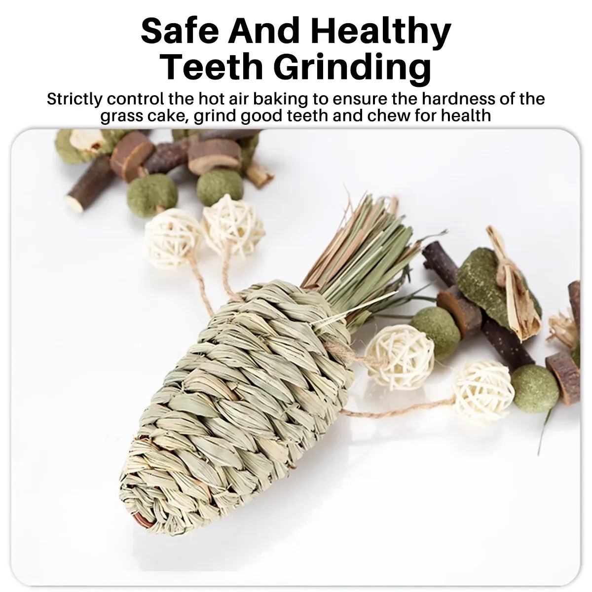 Rabbit Chinchilla Chew Toy Molar Toy Safe Non Toxic Promotes Dental Health