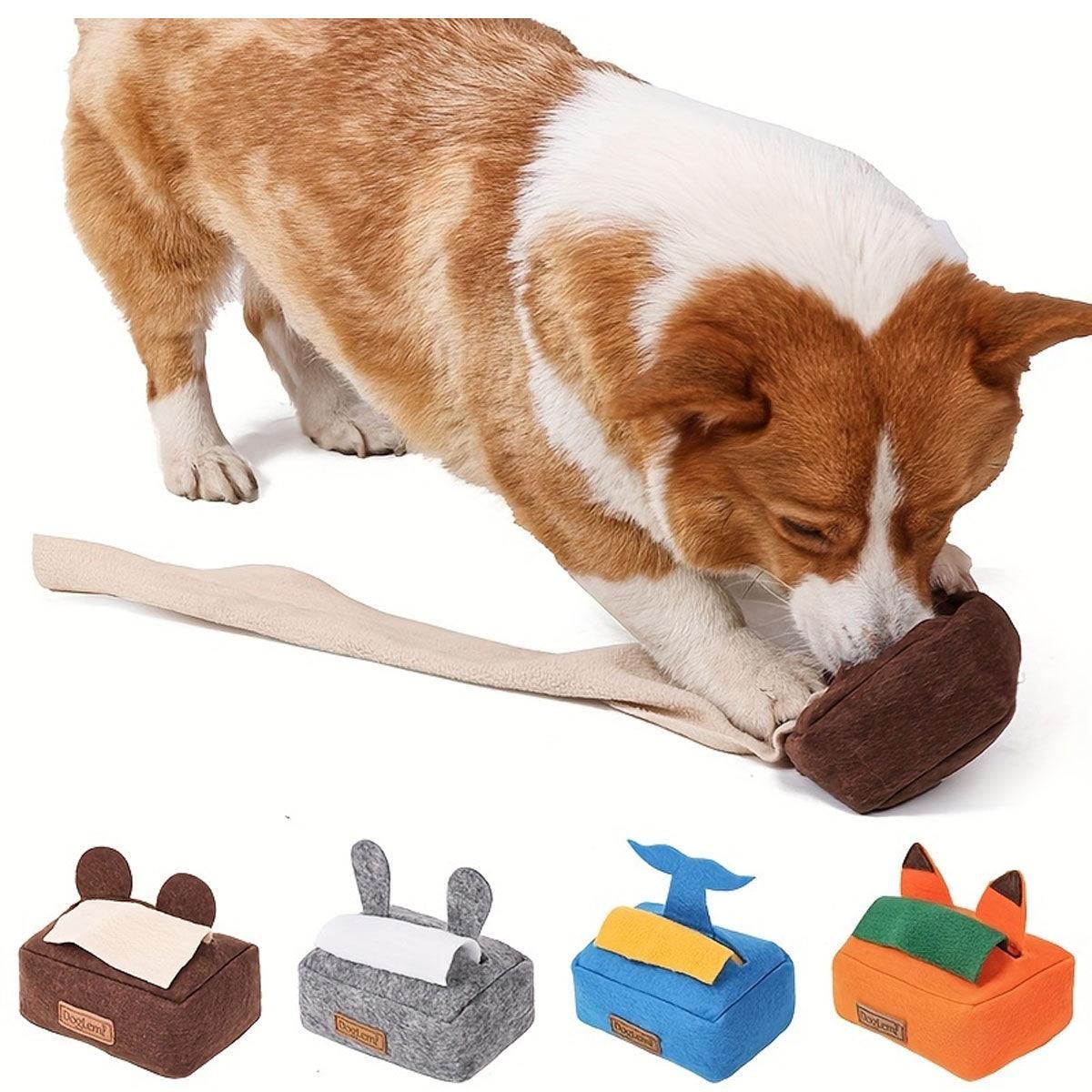 Dog Sniff Training Toy Plush Scent Training Aid for Puppies Interactive Pet Toy - Brown