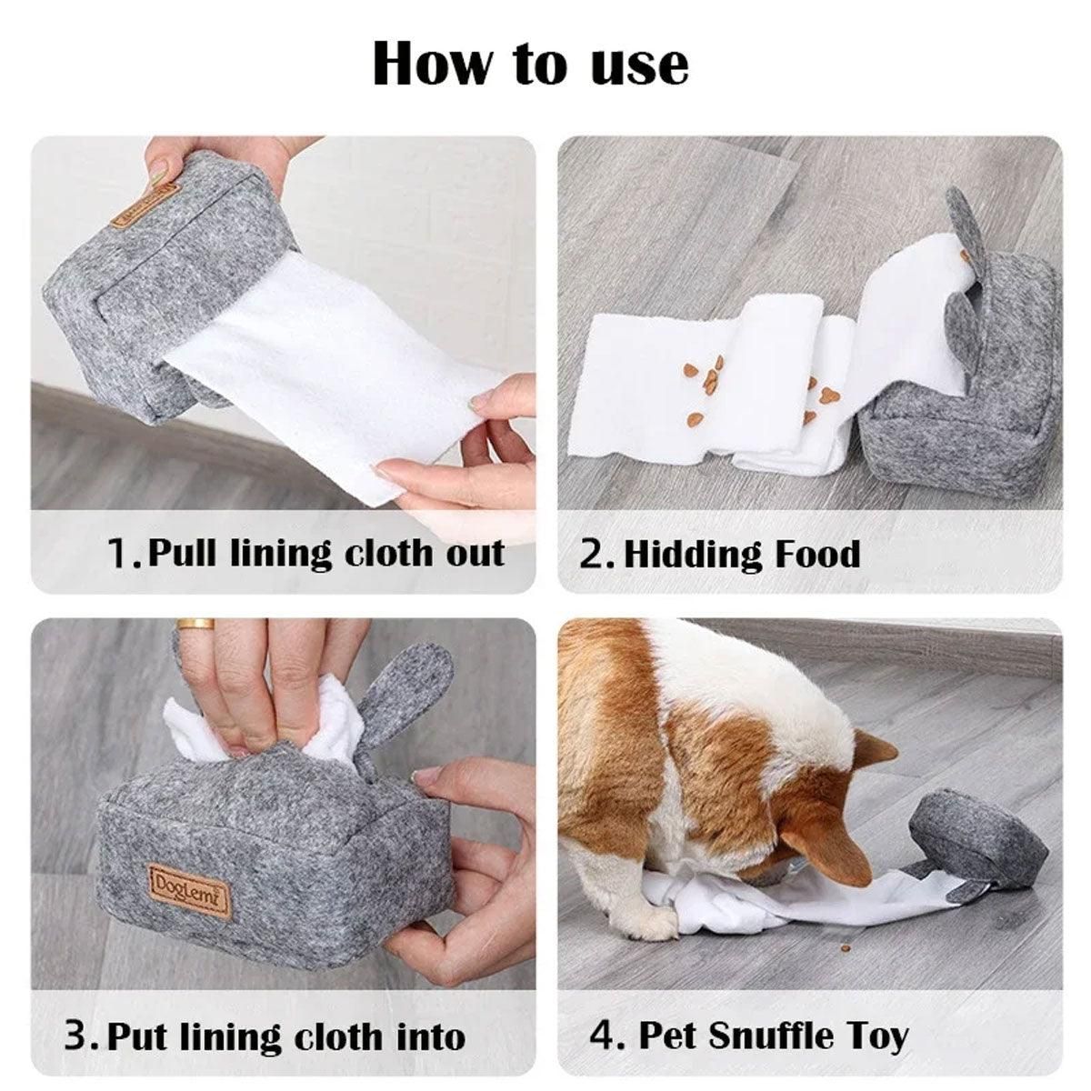 Dog Sniff Training Toy Plush Scent Training Aid for Puppies Interactive Pet Toy - Orange