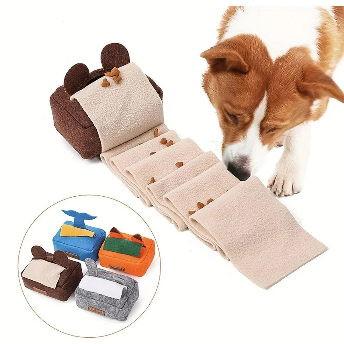 Dog Sniff Training Toy Plush Scent Training Aid for Puppies Interactive Pet Toy - Orange
