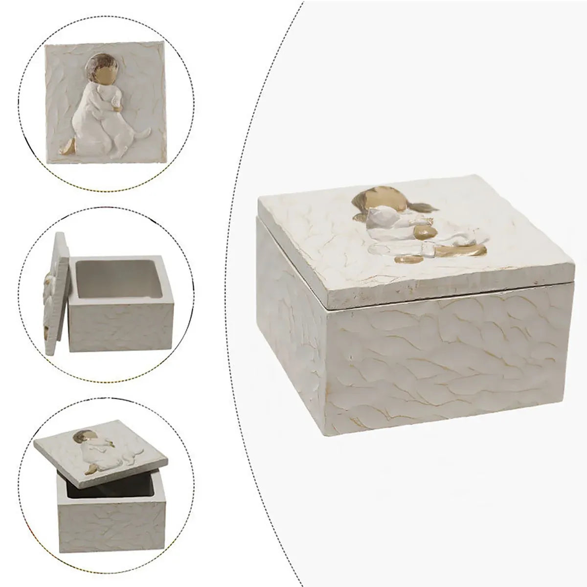 Resin Animal Pet Urn For Dogs Cats Moistureproof Memorial Storage For Pet Ashes - Dog