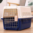Portable Pet Travel Carrier Crate for Dog Cat Rabbit Ventilated Transport Box - Orange
