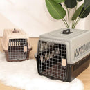 Portable Pet Travel Carrier Crate for Dog Cat Rabbit Ventilated Transport Box - Orange