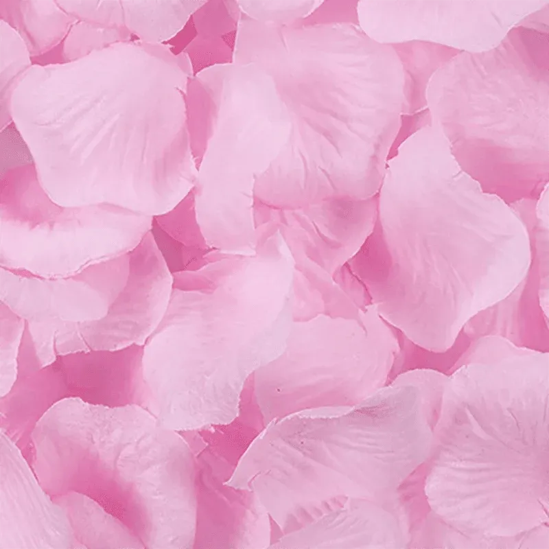 1000 PCS Silk Rose Petals Elegant Wedding or Event Decoration - Light Blue and White