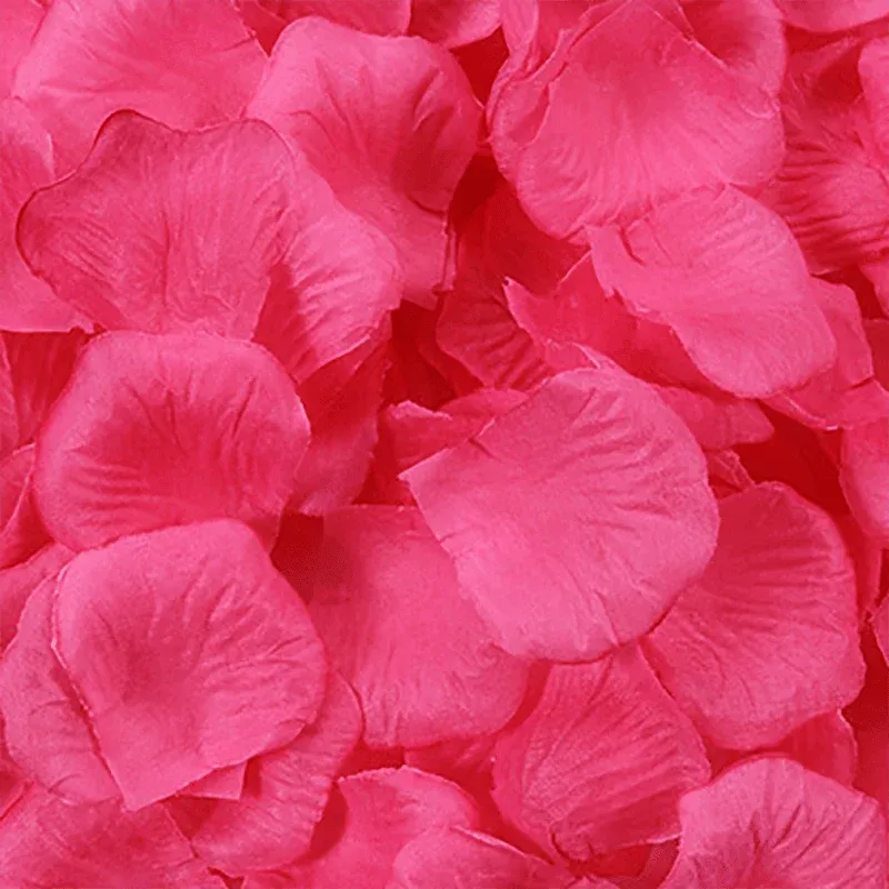 1000 PCS Silk Rose Petals Elegant Wedding or Event Decoration - Setting Sun Red