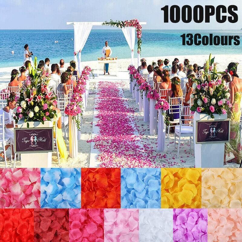 1000 PCS Silk Rose Petals Elegant Wedding or Event Decoration - Light Blue