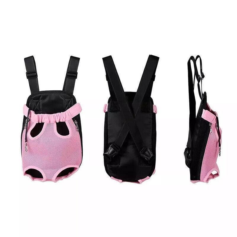 M Size Pet Carrier Dog Cat Puppy Front Back Backpack Shoulder Carry Sling Pouch Bag - Black
