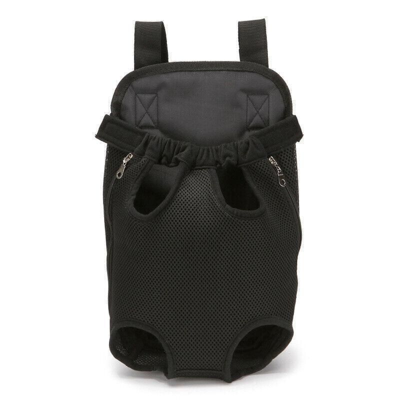 M Size Pet Carrier Dog Cat Puppy Front Back Backpack Shoulder Carry Sling Pouch Bag - Black