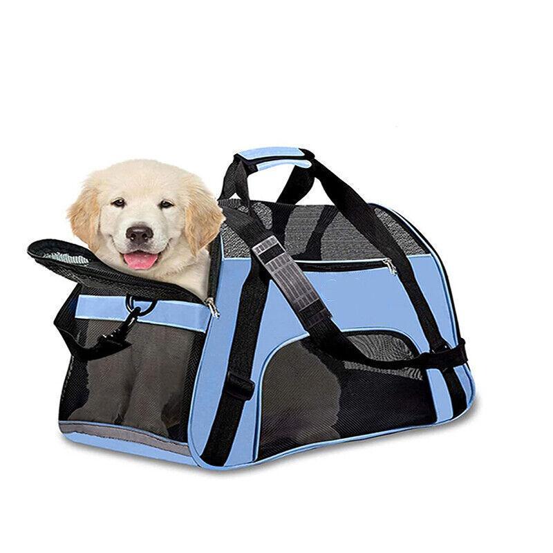 Pet Carrier Bag Portable Large Cat Dog Comfort Tote Travel Bag Airline Approved - Pink