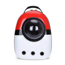 Cat Dog Backpack Carrier Breathable Pet Carrier Bag for Outdoor Travel - Red with White