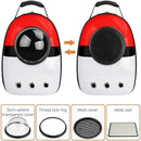 Cat Dog Backpack Carrier Breathable Pet Carrier Bag for Outdoor Travel - Red with White