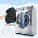 L-70CM Dog Cat Pet Calming Bed Washable ZIPPER Cover Warm Soft Plush Round Sleeping - Grey