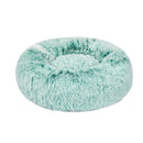 L-70CM Dog Cat Pet Calming Bed Washable ZIPPER Cover Warm Soft Plush Round Sleeping - Light Grey