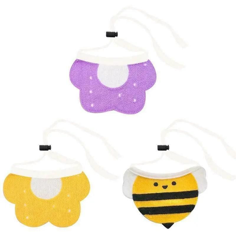 Pet Bandana Bib for Cats and Dogs Triangle Saliva Scarf for Decoration or Daily Use - Honeybee