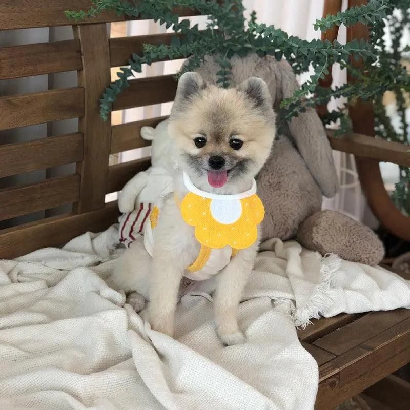 Pet Bandana Bib for Cats and Dogs Triangle Saliva Scarf for Decoration or Daily Use - Honeybee