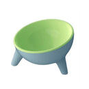 Raised Cat Bowl Pet Feeder Pet Bowl Elevated Dog Bowls 15° Tilted Pet Water Bowl - Moff Green