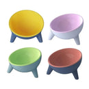 Raised Cat Bowl Pet Feeder Pet Bowl Elevated Dog Bowls 15° Tilted Pet Water Bowl - Rock Yellow