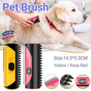 Pet Dog Cat Hair Fur Deshedding Shedding Trimmer Tool Grooming Roll Comb Brush - Red