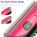 Pet Dog Cat Hair Fur Deshedding Shedding Trimmer Tool Grooming Roll Comb Brush - Red