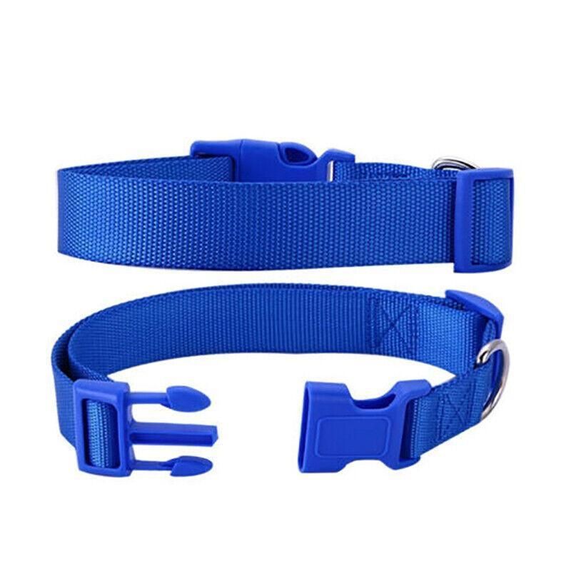 S Size Dog Puppy Pet Collar Adjustable Nylon Toy Small Pink Blue Red Black - Blue