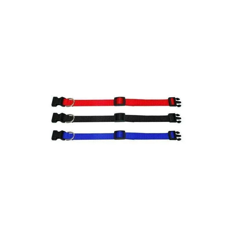 S Size Dog Puppy Pet Collar Adjustable Nylon Toy Small Pink Blue Red Black - Blue