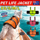 Dog Life Jacket Buoyancy Vest Float Aid for Swimming and Boating Orange - M