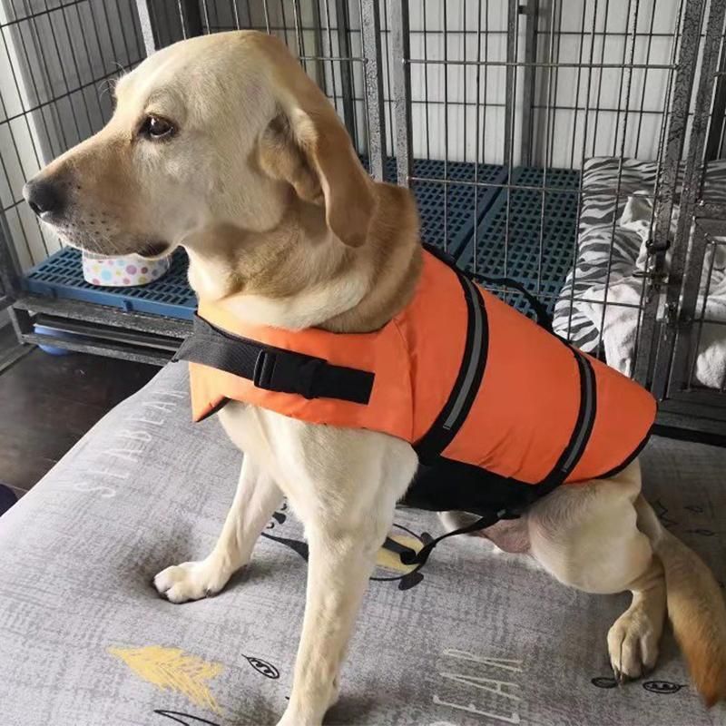 Dog Life Jacket Buoyancy Vest Float Aid for Swimming and Boating Orange - M