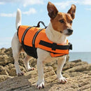Dog Life Jacket Buoyancy Vest Float Aid for Swimming and Boating Orange - M
