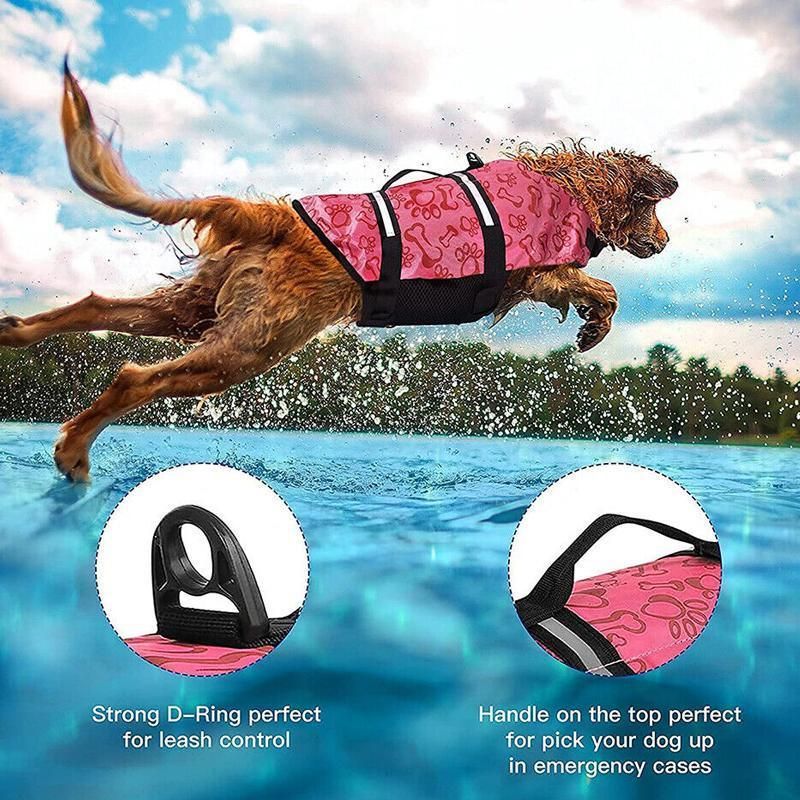 Dog Life Jacket Buoyancy Vest Float Aid for Swimming and Boating Orange - S