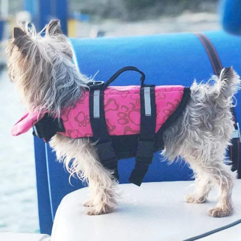 Dog Life Jacket Buoyancy Vest Float Aid for Swimming and Boating Orange - S