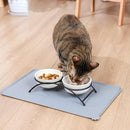 Silicone Pet Feeding Mat Dog Cat Food Bowl Placemat Waterproof Non-Slip Easy Clean - Black