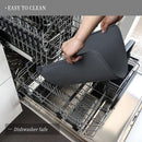 Silicone Pet Feeding Mat Dog Cat Food Bowl Placemat Waterproof Non-Slip Easy Clean - Grey