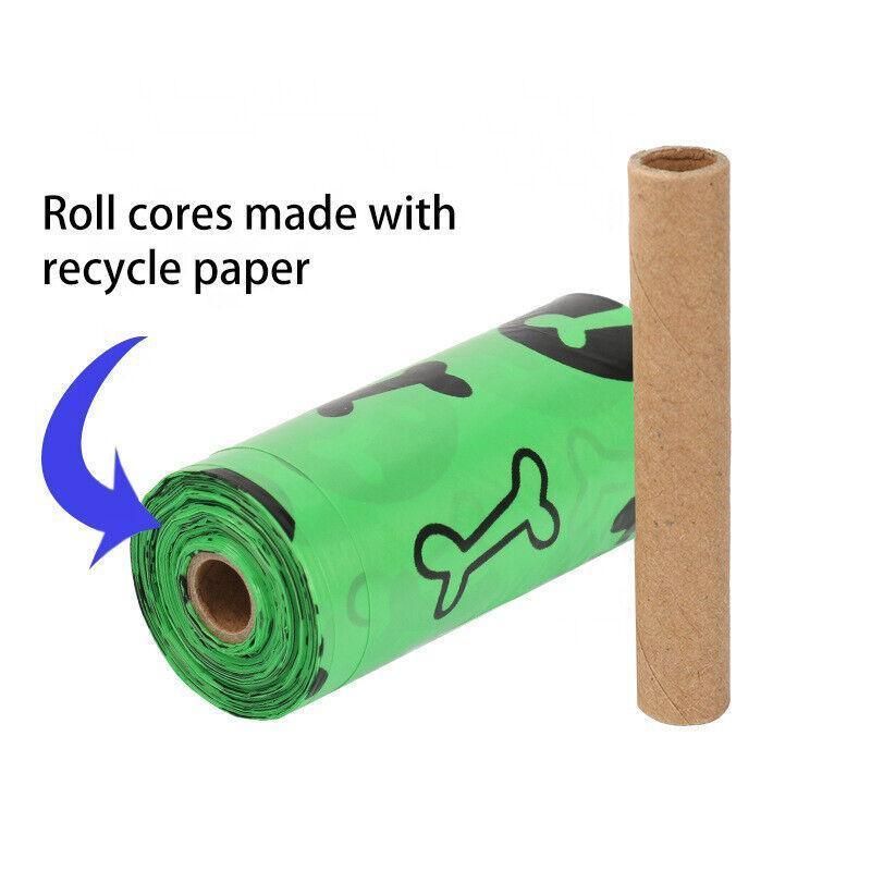 Biodegradable & Compostable Dog Poo Bags Pet Poop Bag Garbage Disposable Clean - 8 Rolls(120 Bags)