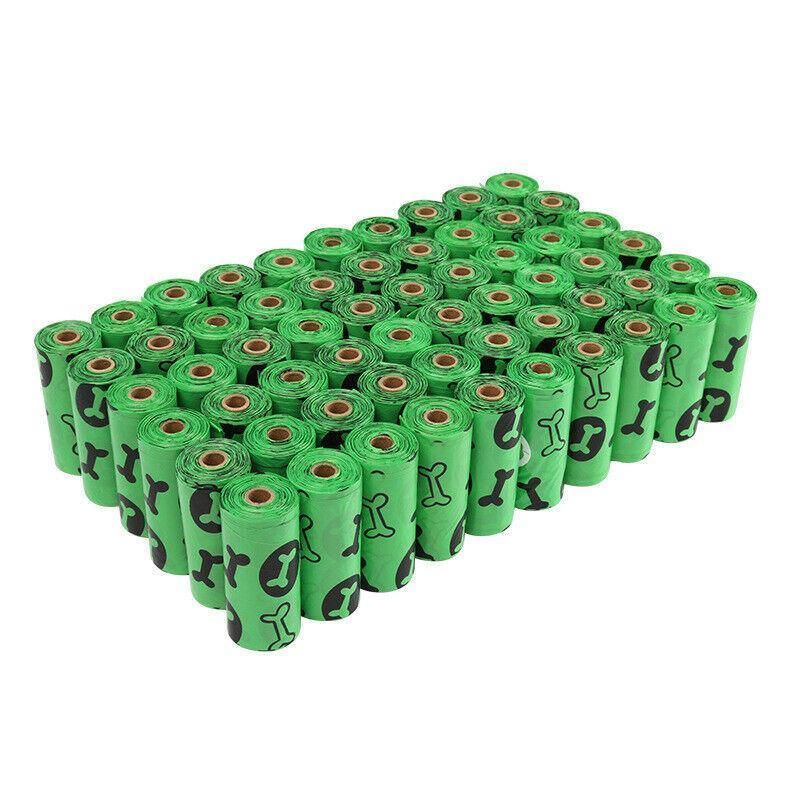 Biodegradable & Compostable Dog Poo Bags Pet Poop Bag Garbage Disposable Clean - 8 Rolls(120 Bags)