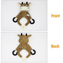 Unstuffed Plush Dog Puppy Pet Squeaker Toys Squeaky Funny Interactive Chew Toy - Monkey