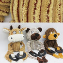 Unstuffed Plush Dog Puppy Pet Squeaker Toys Squeaky Funny Interactive Chew Toy - Monkey