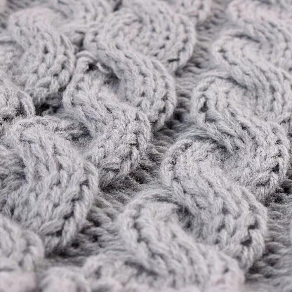 Puppy Dog Jumper Winter Warm Knitted Sweater Pet Clothes Small Dogs Coat Thermal XL - Grey