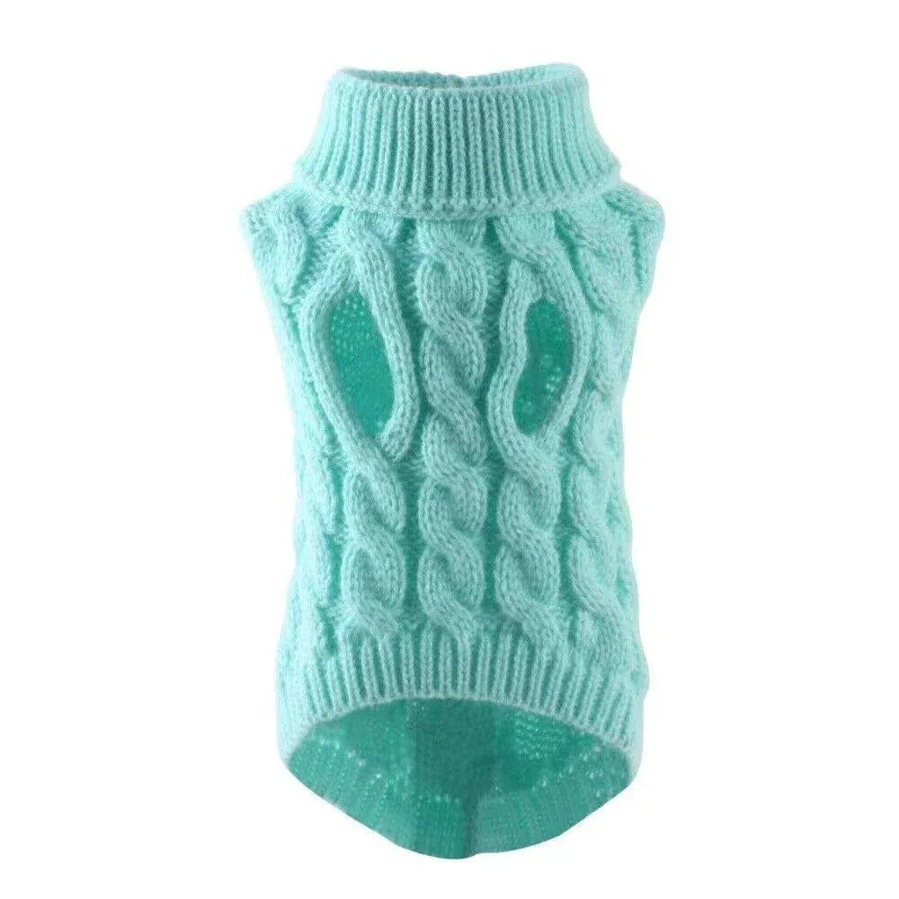 Puppy Dog Jumper Winter Warm Knitted Sweater Pet Clothes Small Dogs Coat Thermal XL - Grey