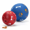 11cm Dog Pet Fun Tough-Treat Ball Tumbler Mental Food Dispenser Feeder Puzzle Toy - Blue