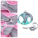 Pet Dog Harness Adjustable Reflective Breathable Outdoor Collars Strap Cat Leash Yellow - M