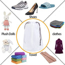 25PCS Portable Travel Shoe Bags Sport Storage Pouch Drawstring Dust Organizer - Black-30*35cm