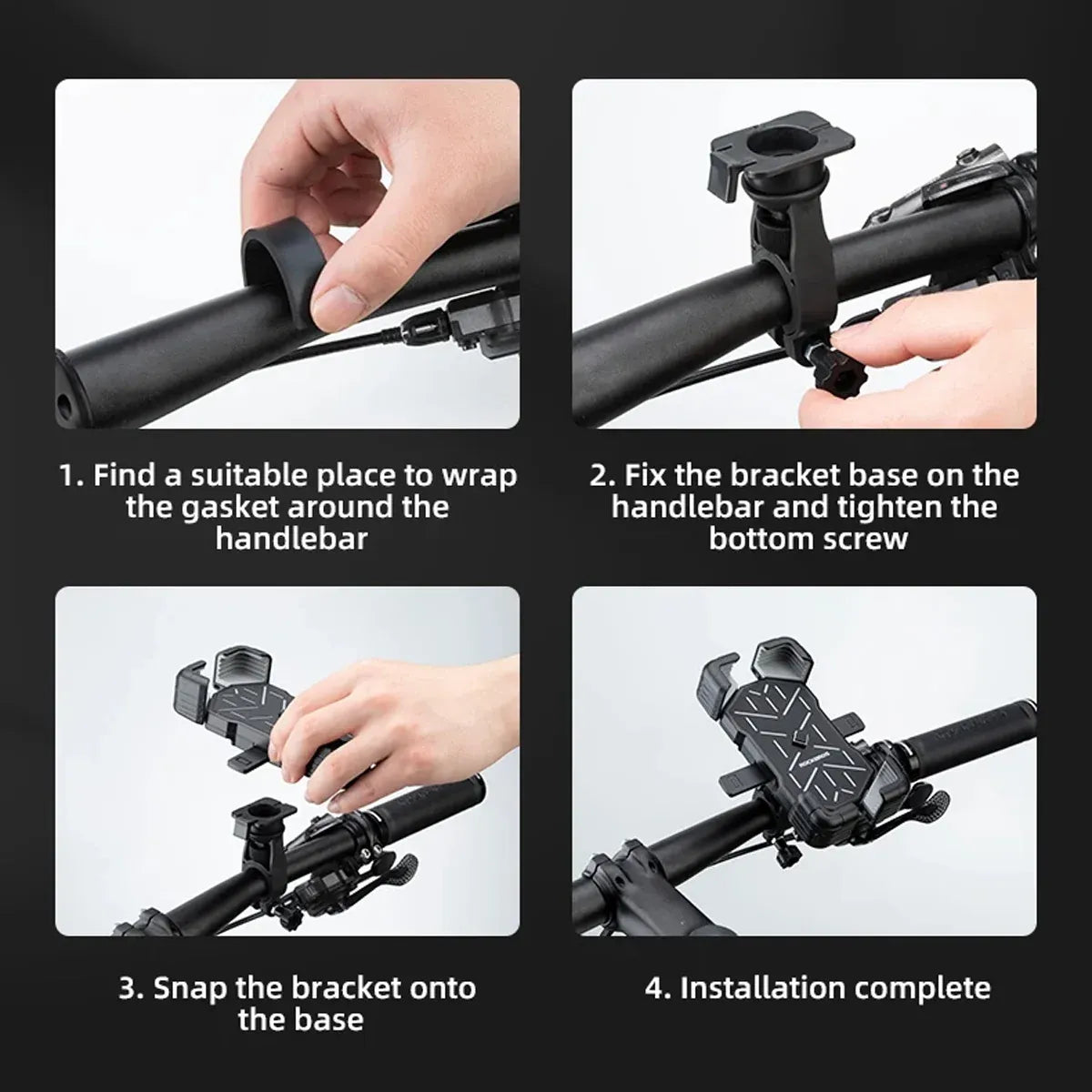360° Rotation Mobile Phone Holder Handlebar Mount For Motorcycle Bicycle Bike