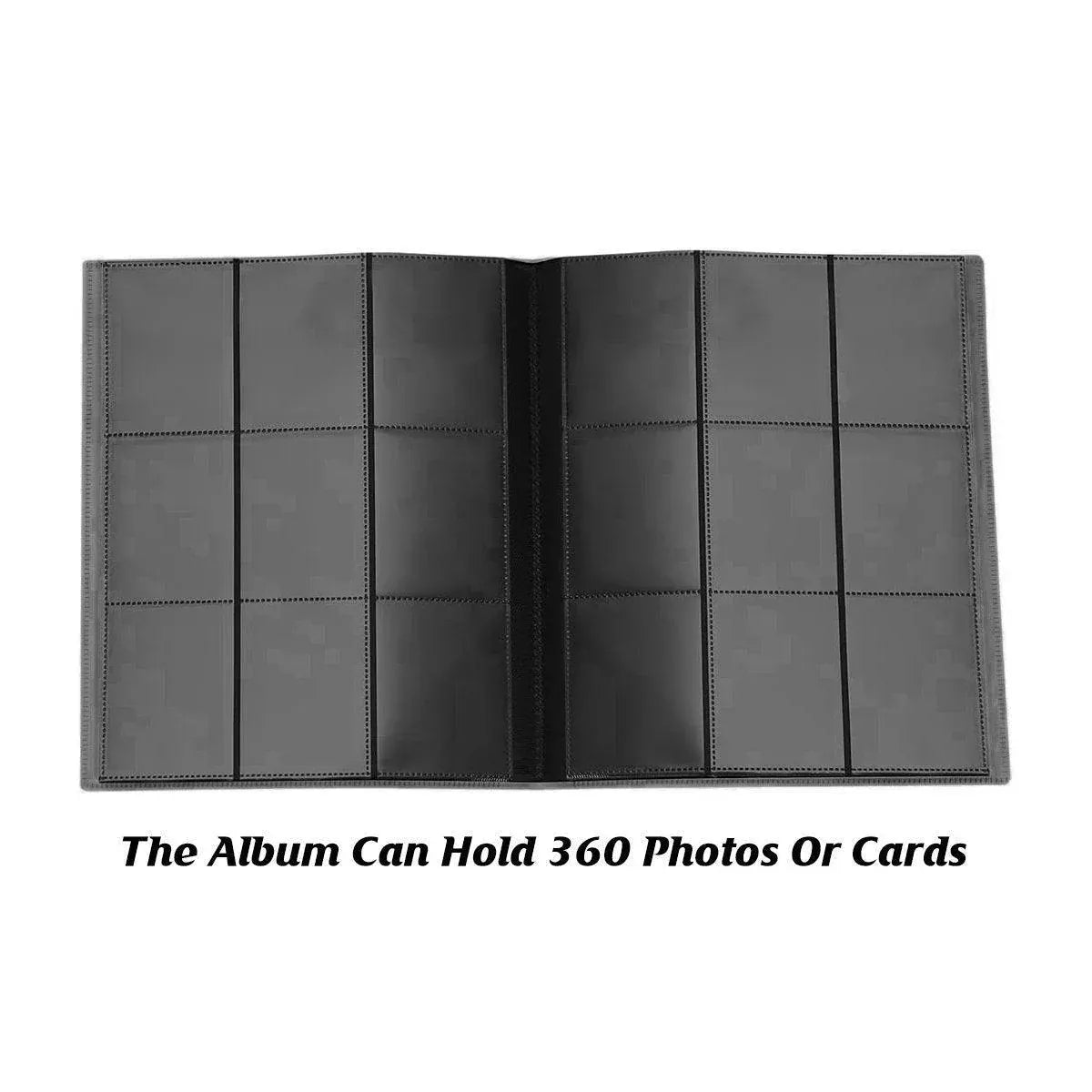 Large Capacity 3Inch Photo Album 360 Pockets Game Card Holder Collection Book - Blue