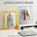 Acrylic Photo Frame Double-Sided Clear Display with Screw Mount – 16x21cm - Green