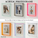 Acrylic Photo Frame Double-Sided Clear Display with Screw Mount – 16x21cm - Grey
