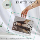 Acrylic Photo Frame Double-Sided Clear Display with Screw Mount – 16x21cm - Grey