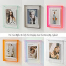 Acrylic Photo Frame Double-Sided Clear Display with Screw Mount – 16x21cm - Grey