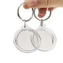 20PCS Keyring Clear Acrylic Photo Key Chain Picture Frame Blanks DIY Rings Gifts