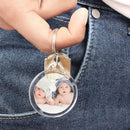 20PCS Keyring Clear Acrylic Photo Key Chain Picture Frame Blanks DIY Rings Gifts